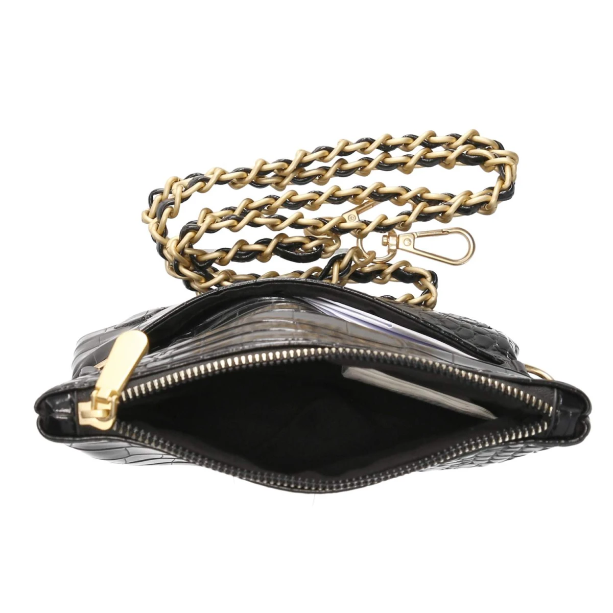 Abendtasche - black-kroko