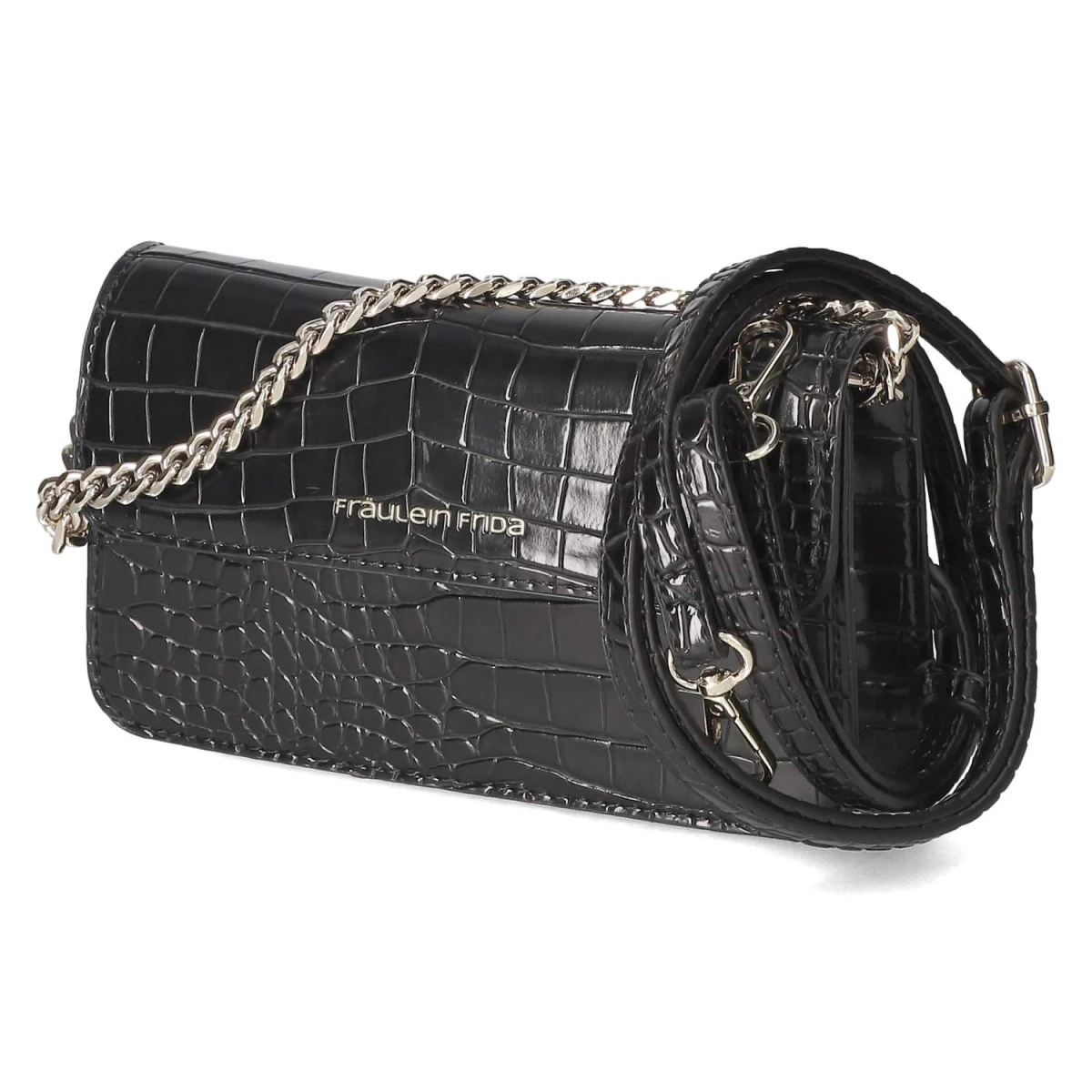 Handtasche - black-kroko