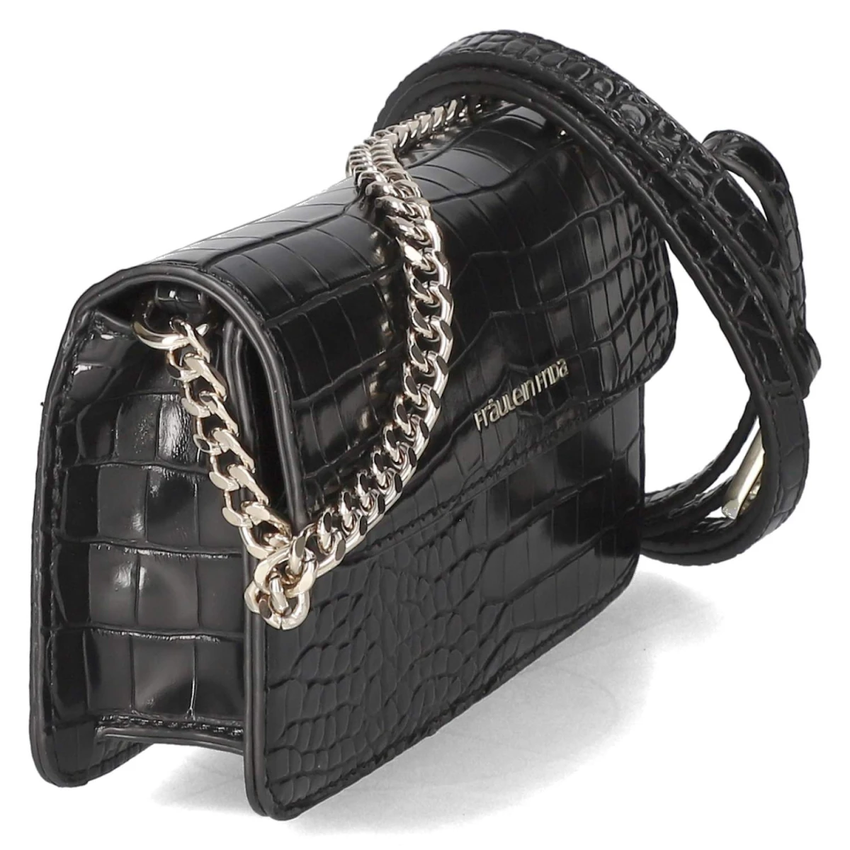 Handtasche - black-kroko