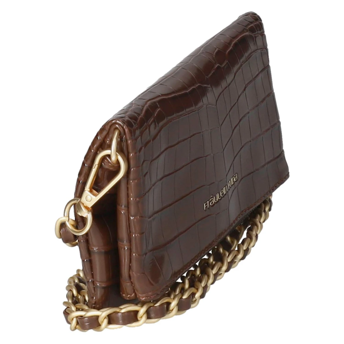 Abendtasche - brown-kroko