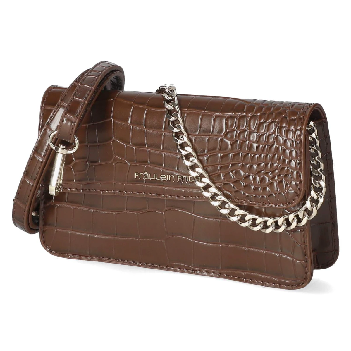 Handtasche - brown-kroko