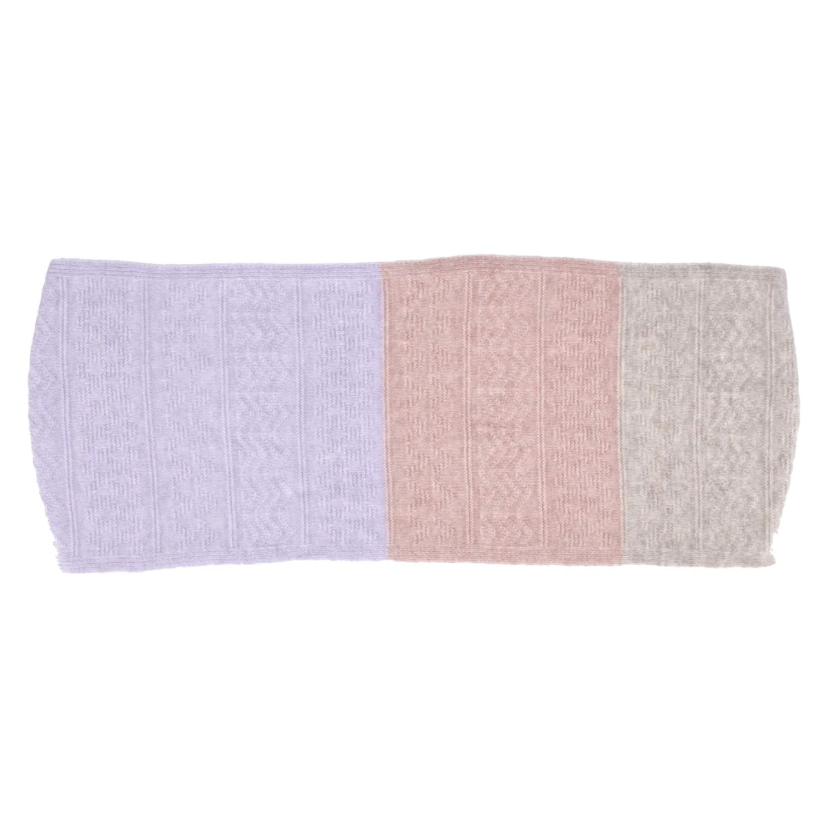 Strickschal - offwhite/amethyst