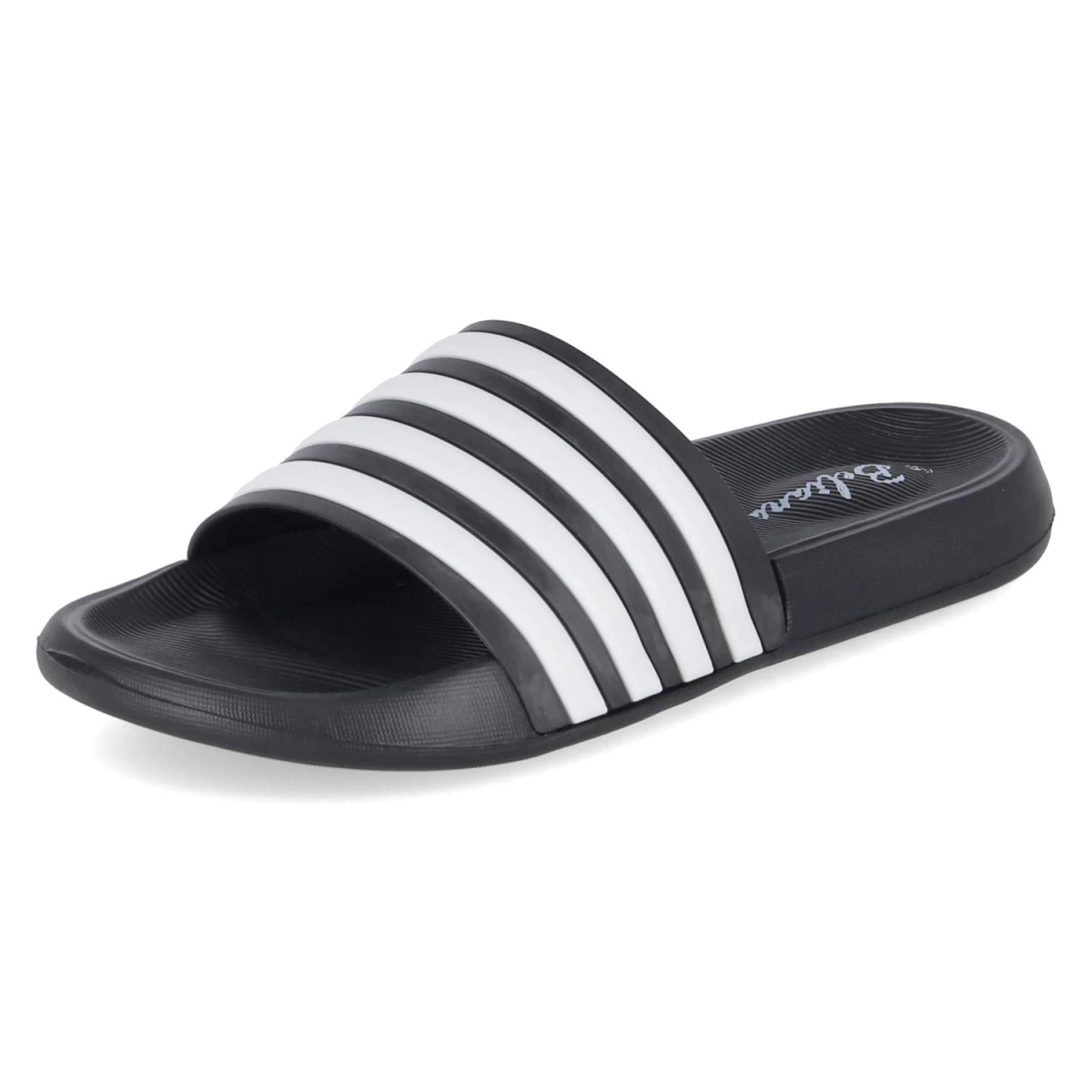 Badepantoletten - Black - White