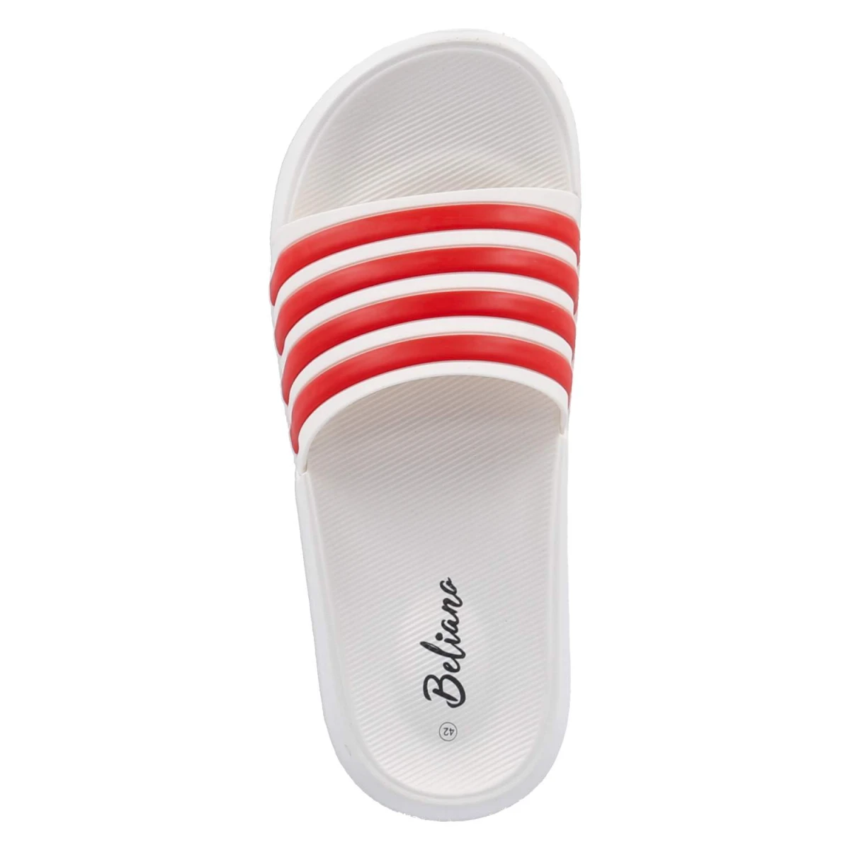 Badepantoletten - White - Red