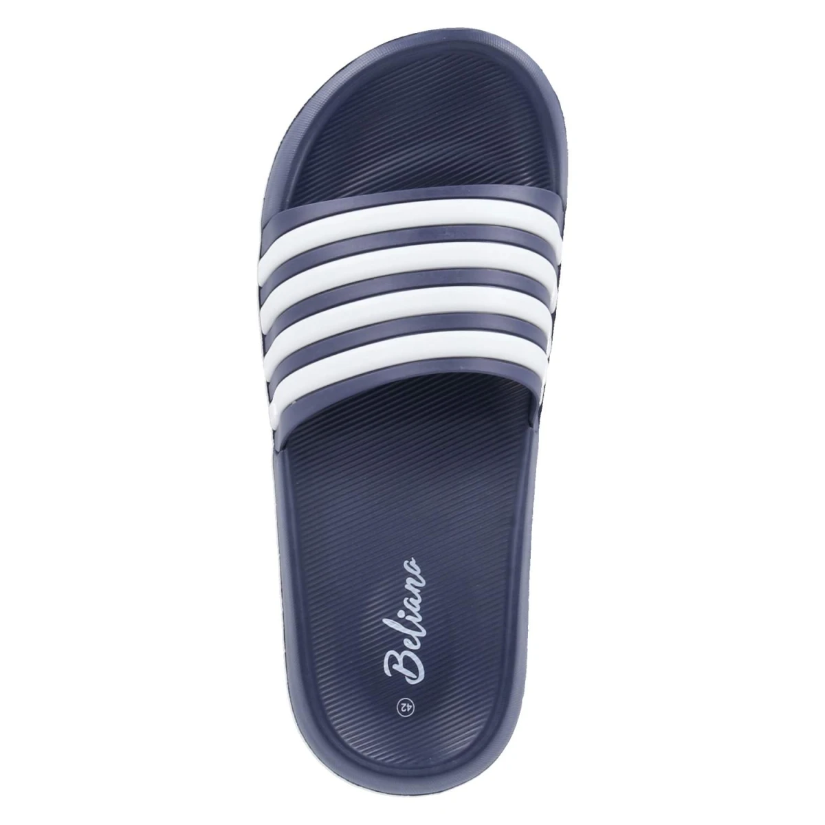 Badepantoletten - Navy - White