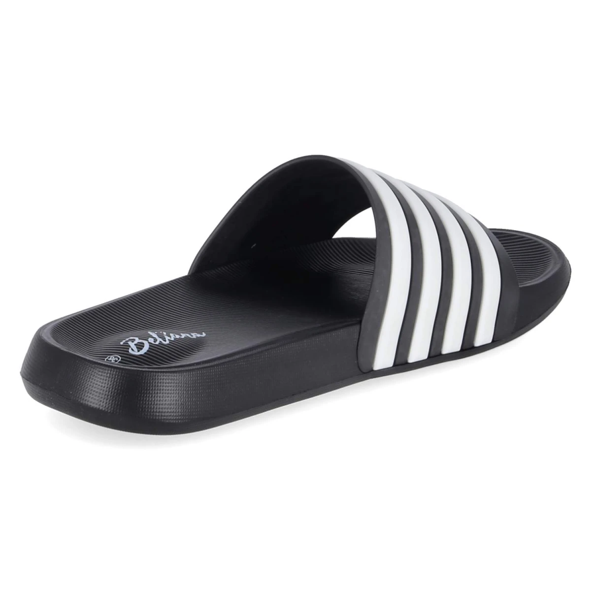 Badepantoletten - Black - White