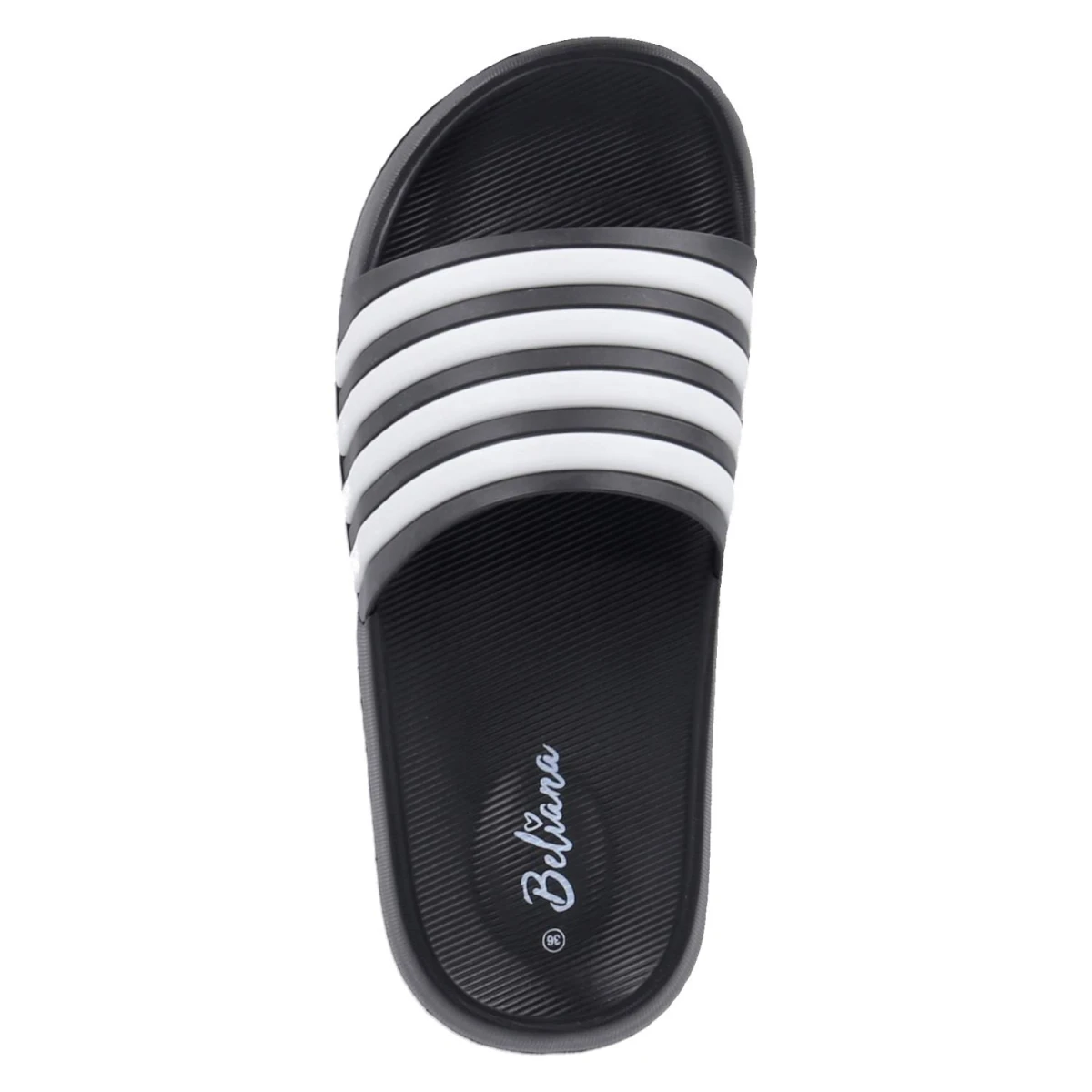 Badepantoletten - Black - White