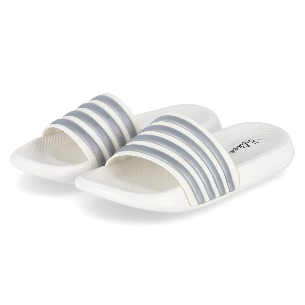 Badepantoletten - White - Silver
