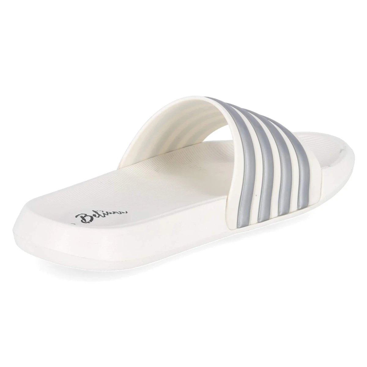 Badepantoletten - White - Silver