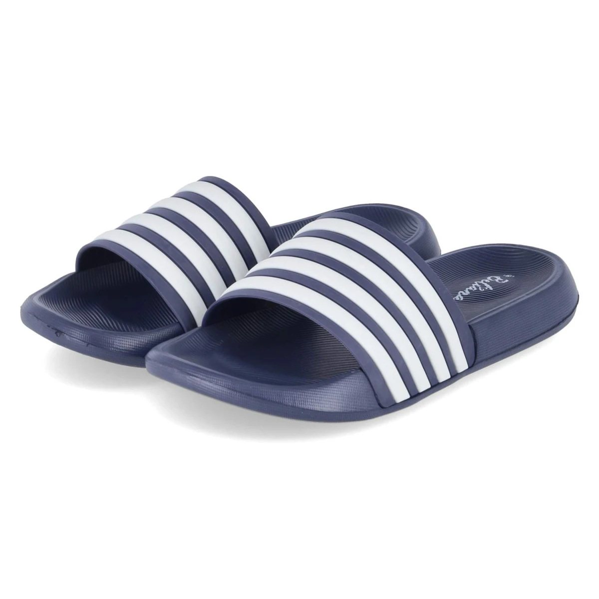 Badepantoletten - Navy - White