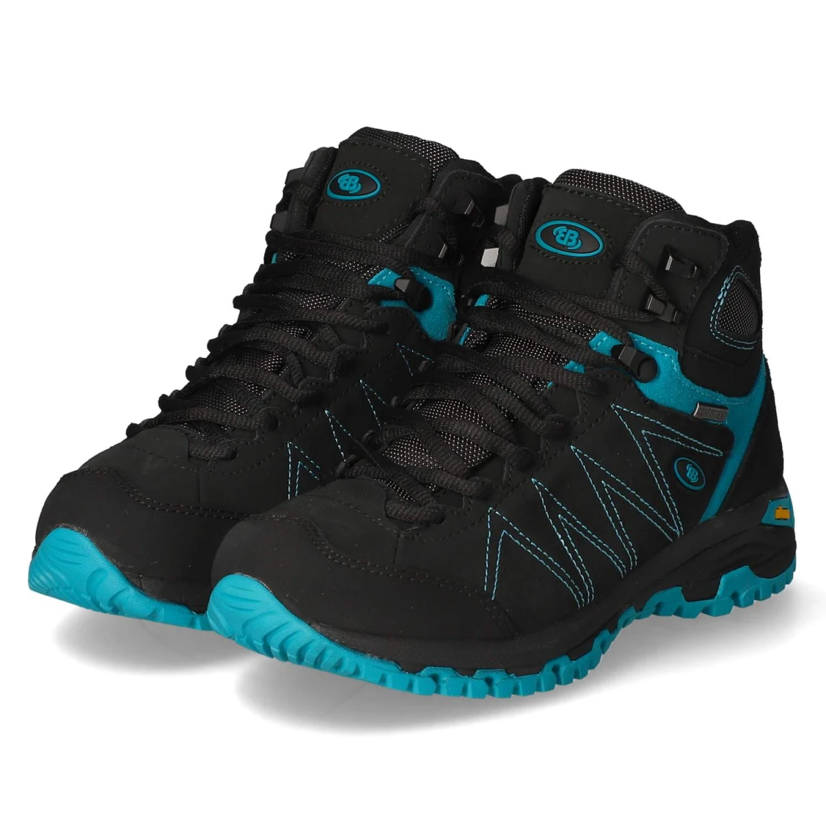 Outdoorsneaker MOUNT KAPEL - schwarz/türkis