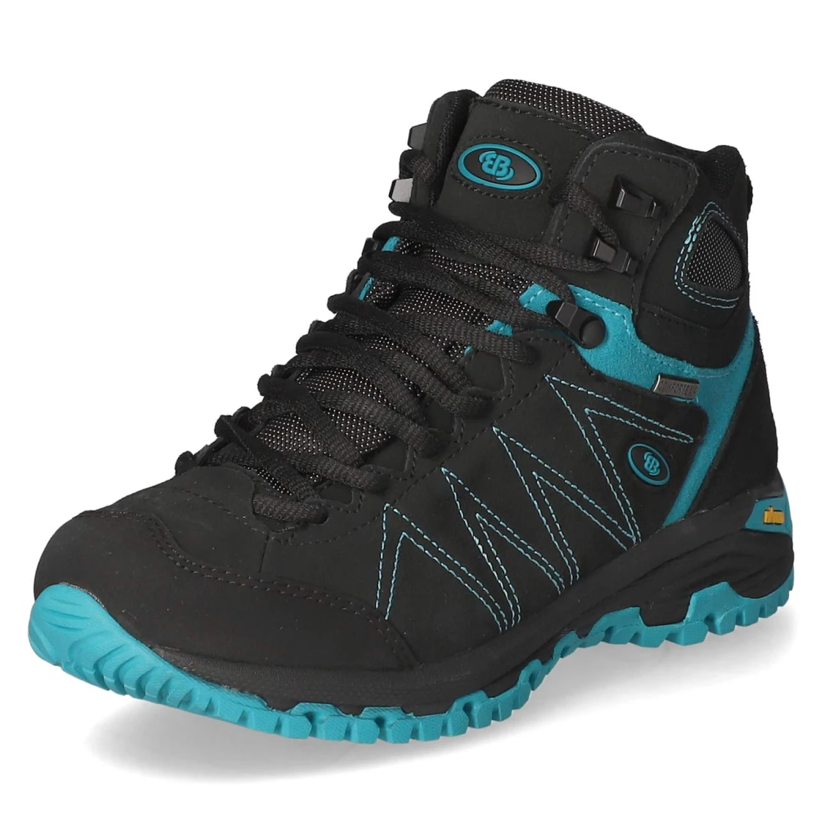 Schnürstiefeletten MOUNT KAPEL - schwarz/türkis