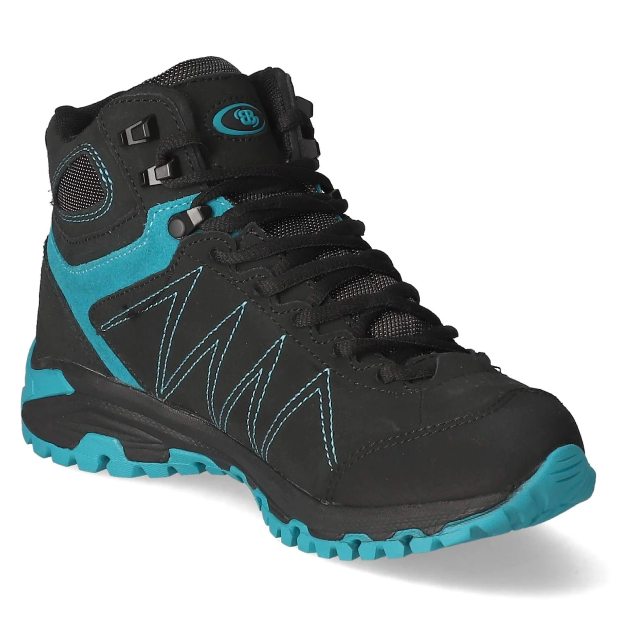 Schnürstiefeletten MOUNT KAPEL - schwarz/türkis