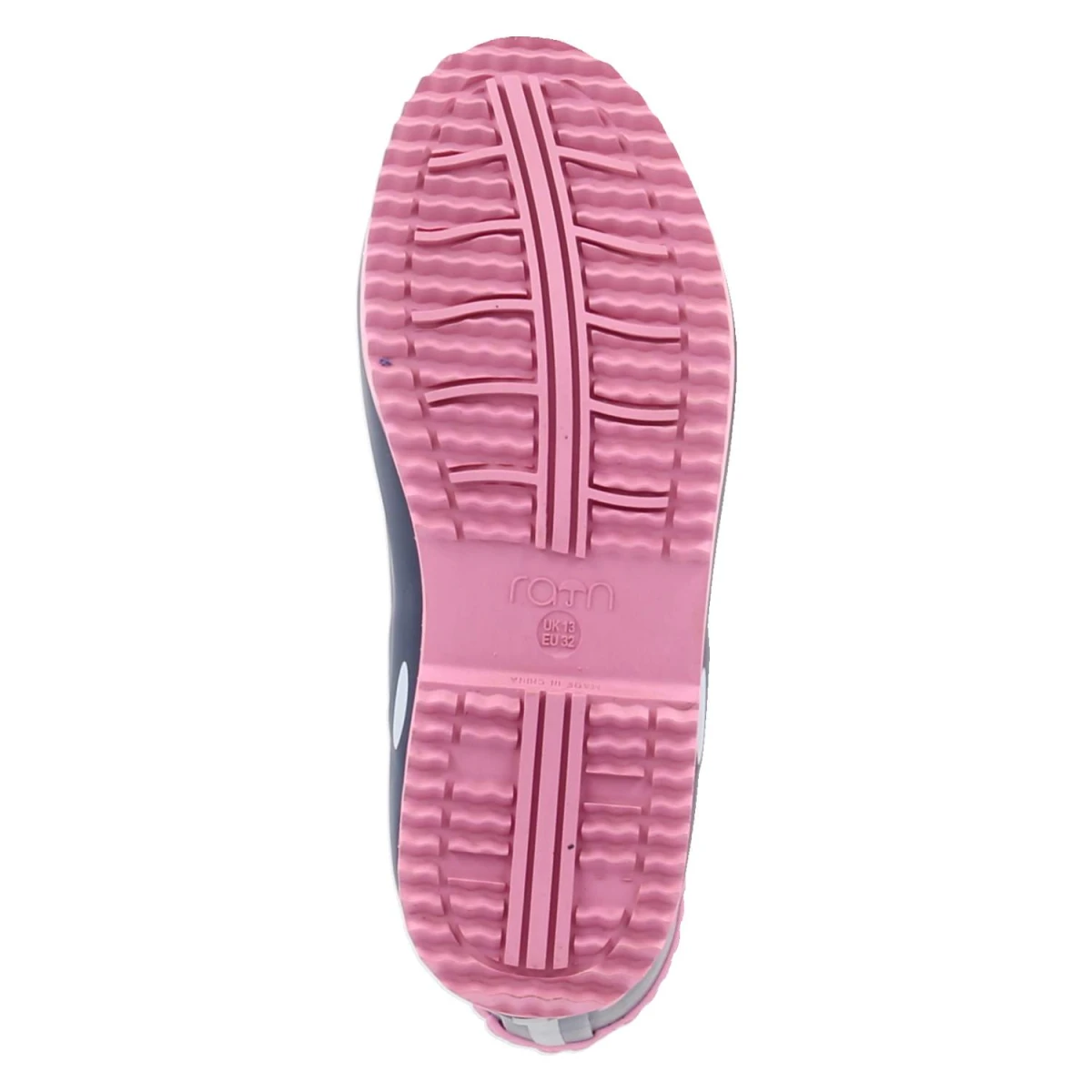 Gummistiefel DOTS - Navy white Pink
