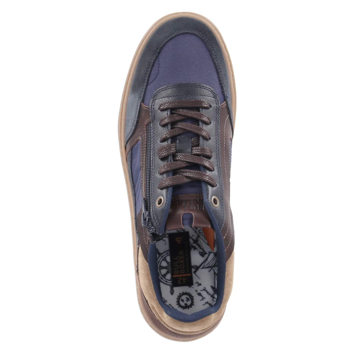 Low Sneaker - Navy-Brown