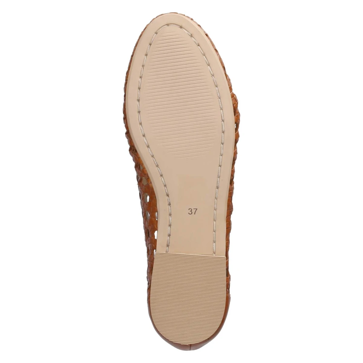 Spangenballerinas - cognac