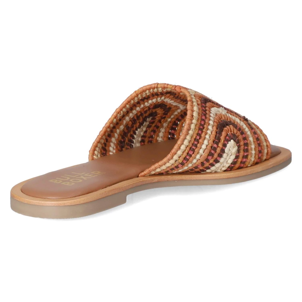 Pantoletten - Orange - Beige