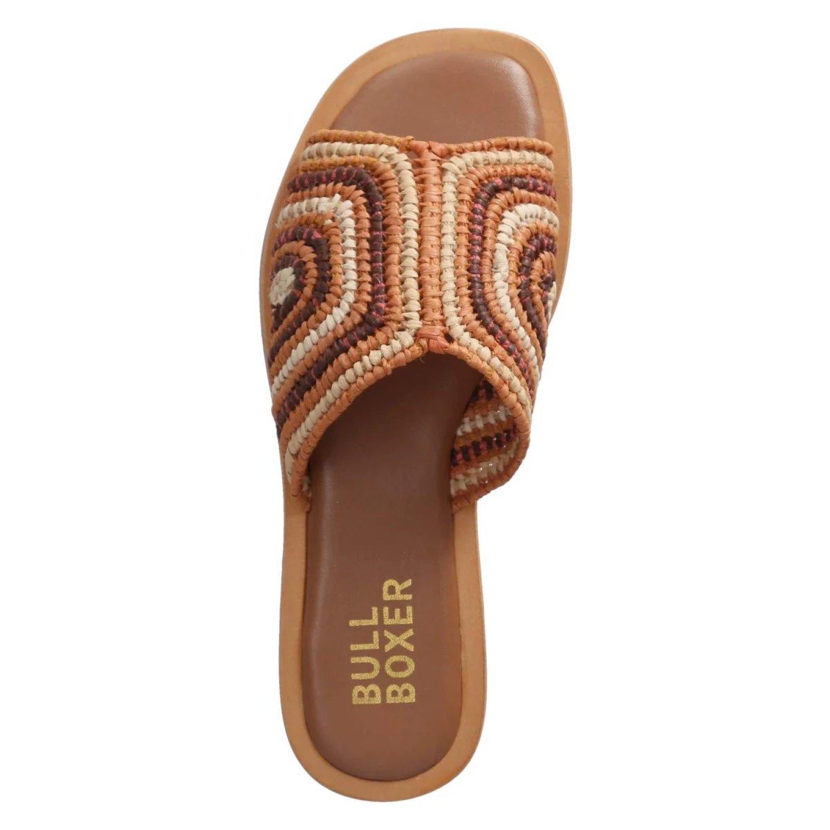 Pantoletten - Orange - Beige