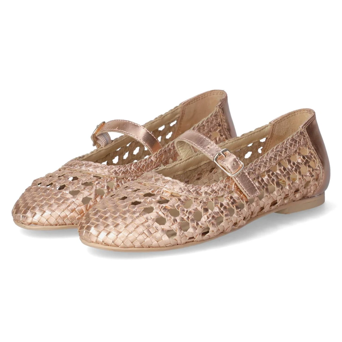 Spangenballerinas - champagne