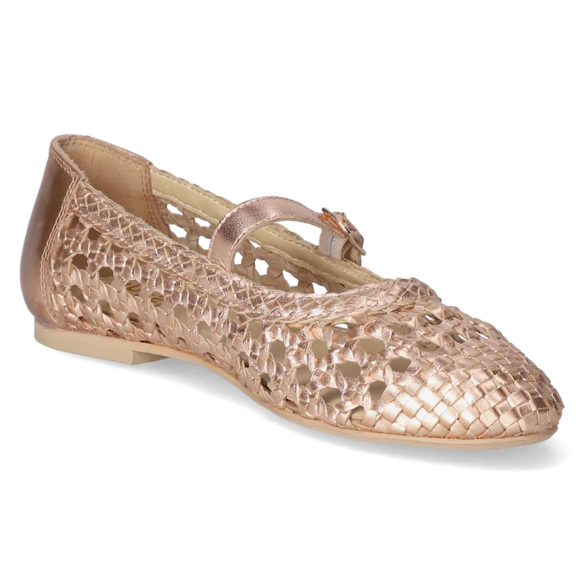 Spangenballerinas - champagne